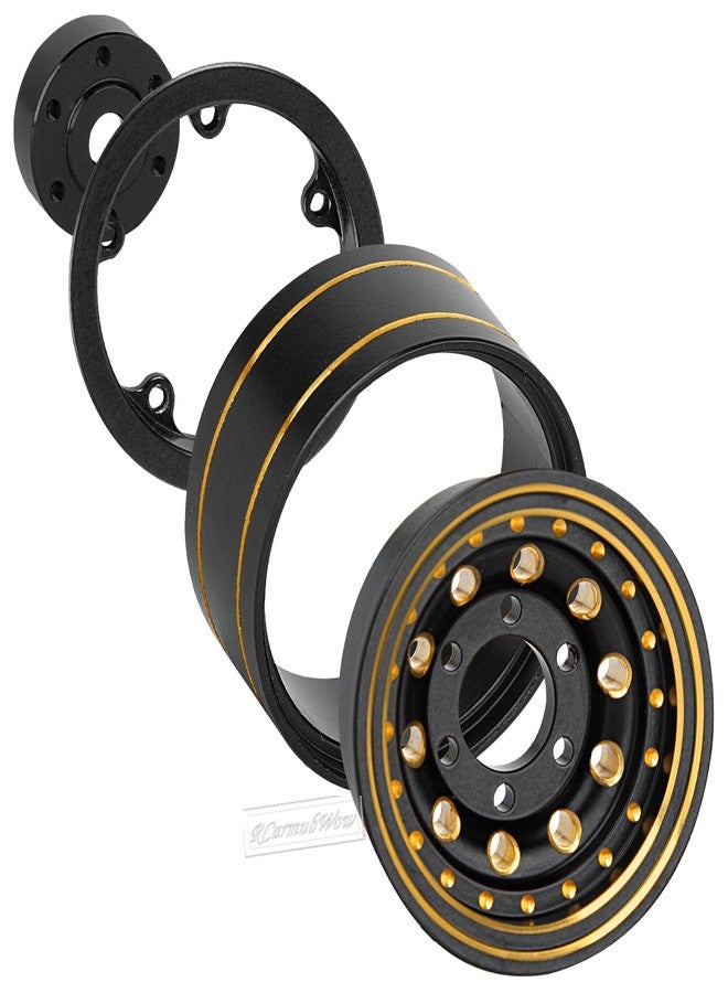عجلات وإطارات RcarmubWow 1.0 Beadlock لسيارات الزحف التي تعمل بالتحكم عن بعد بمقياس 1/24 و1/18، طراز SCX24 وTRX4M، مصنوعة من النحاس، عجلات Beadlock 1.0، مجموعة إطارات Beadlock 1.0، إطارات طينية ناعمة لاصقة 1.0، 4 قطع - Image 5
